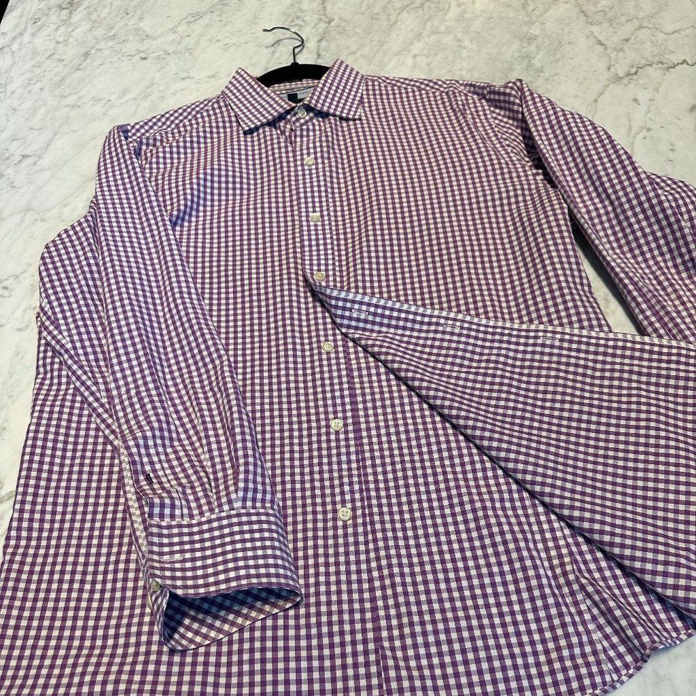 Purple Check Tommy Hilfiger Dress Shirt